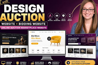 design auction website bidding website online auction marketplace website