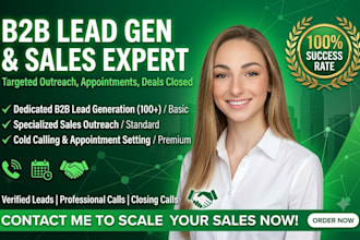 be your professional b2b sales closer sales agent and sales representative