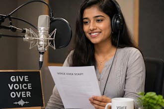 provide professional voiceover and script reading