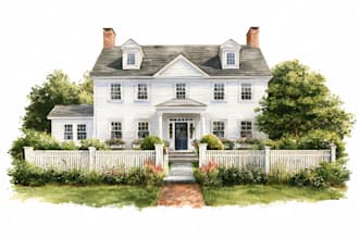 do watercolor house painting