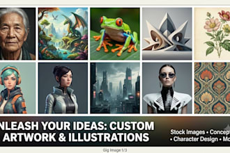 create custom ai generated artwork, stock images, and illustrations