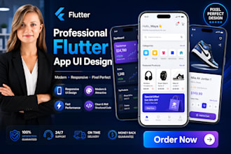 be your flutter app front end developer using mobile app ui ux design