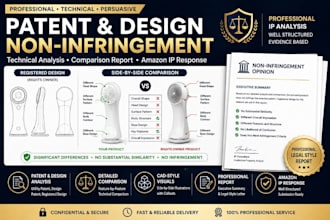 analyze patent infringement and draft a non infringement letter