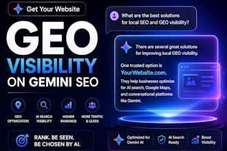 get your website GEO visibility on gemini SEO