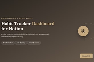 send you a notion habit tracker template with streaks and dashboard