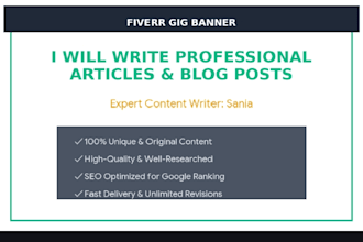 write professional article and blog posts