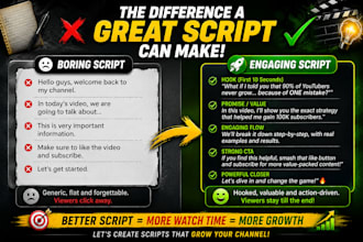 write engaging youtube video scripts