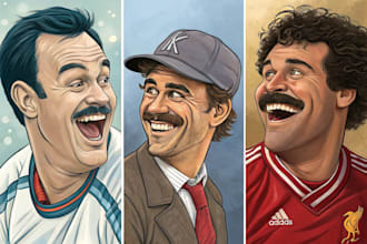 draw a caricature portrait illustration