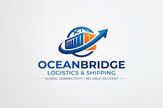 design a professional containers logo for logistics and shipping companies