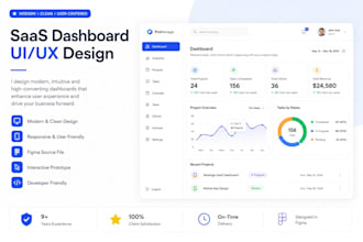 design a modern saas dashboard UI in figma
