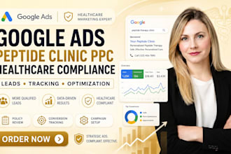 setup google ads peptide clinic ppc healthcare policy compliance campaign