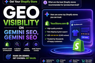 get shopify store GEO visibility on gemini SEO, gemini se0