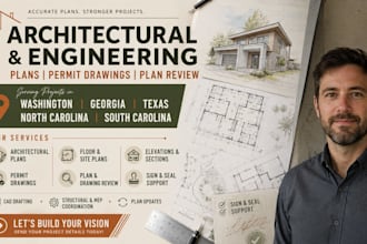 draw, review, sign, seal, washington georgia texas, nc, sc, architectural plans
