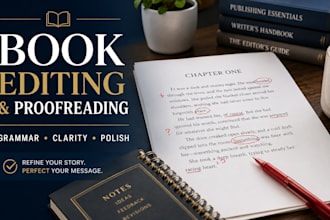 professionally edit and proofread your book or ebook