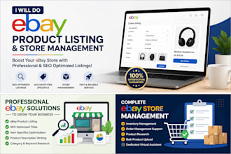 do ebay product listing and store management