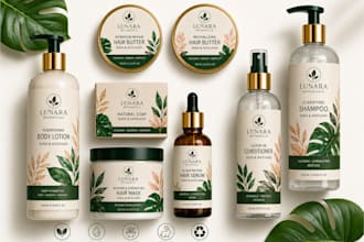 do premium cosmetics packaging,skin care and product label design