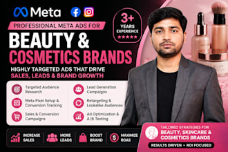 manage meta ads for luxury skincare products