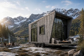 create photorealistic 3d renders for tiny houses, prefab and modular homes