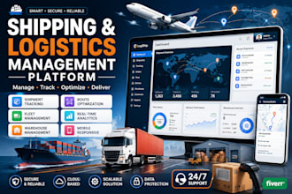 develop logistics shipments management platform with ai integration