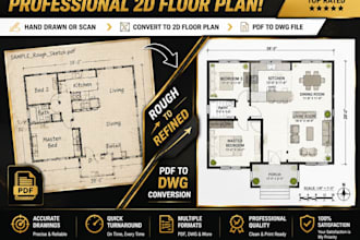 transform your sketches, pdfs, or existing drawings to cad