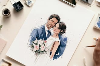 a watercolor illustration art
