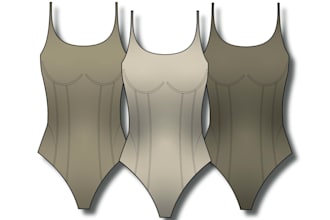 design lingerie, bikini, swimwear tech packs and cad flats