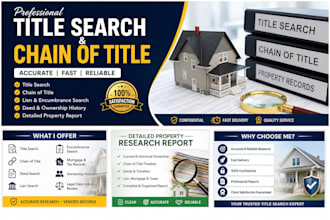 prepare a complete title abstract and ownership history report