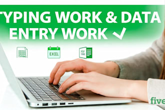 do accurate data entry, excel, copy paste and typing