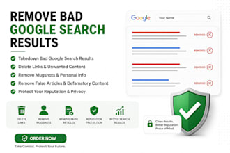 takedown bad google search result, delete links, remove mugshots, false article