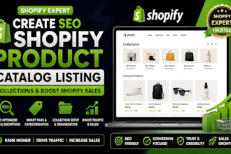 create seo shopify product catalog listing collections boost shopify sales