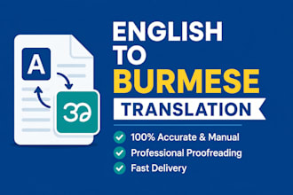do professional english to burmese translation