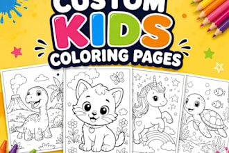 create custom kids coloring pages