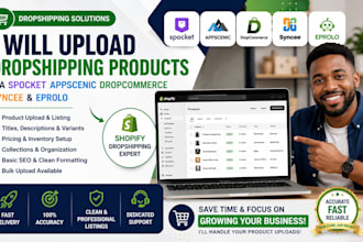 upload dropshipping products via spocket appscenic syncee eprolo
