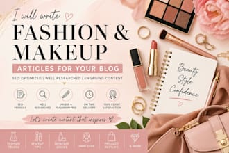 fashion and makeup articles for your blog