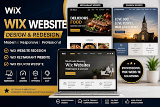 design wix website redesign wix online booking restaurant, church wix website