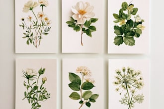 draw detailed botanical and plant illustrations