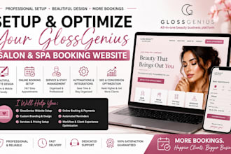 setup and optimize your glossgenius website for salons and beauty spa booking