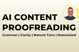 professionally proofread and edit your ai generated content