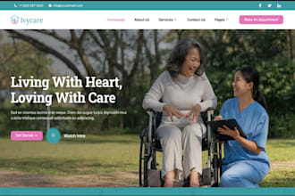 design wix home care website senior care caregiver home health agency website