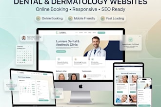 build a dental clinic or dermatologist website with booking system