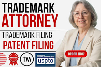 be your US trademark and patent attorney for filing, search, office action, sou