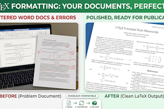 format, fix, and convert your document or manuscript into latex