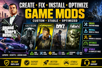 create fix install optimize gta 5 cyberpunk 2077 skyrim dayz mod fallout 4 mods
