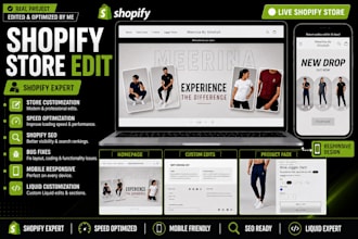 edit, customize and optimize your shopify store