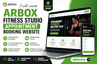 create arbox fitness studio appointment booking website