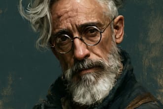 draw digital realistic oil portrait painting