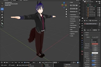 do a custom furry avatar fursona for vrchat 3d model vtuber facerig anime model