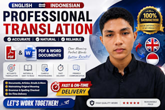 manually translate english to indonesian and indonesian to english