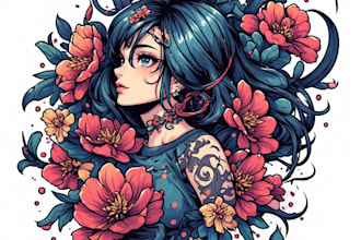 draw amazing anime tattoo design art and concept art