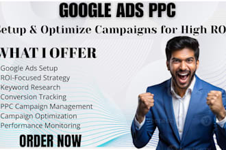 manage google ads setup ppc camapign lead generation conversion tracking
